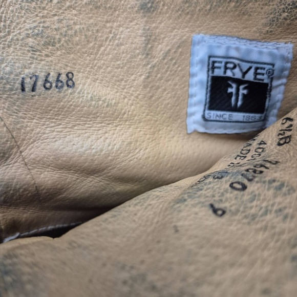 Frye Boot Brown Harness Ankle Zippered Motorcycle Western Women's Size 6.5 - Picture 8 of 11